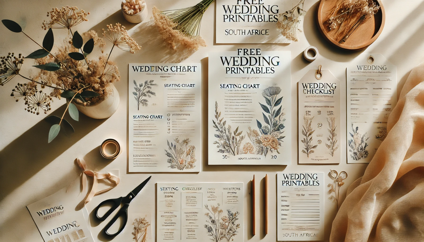 Free Wedding Printables for South African Couples
