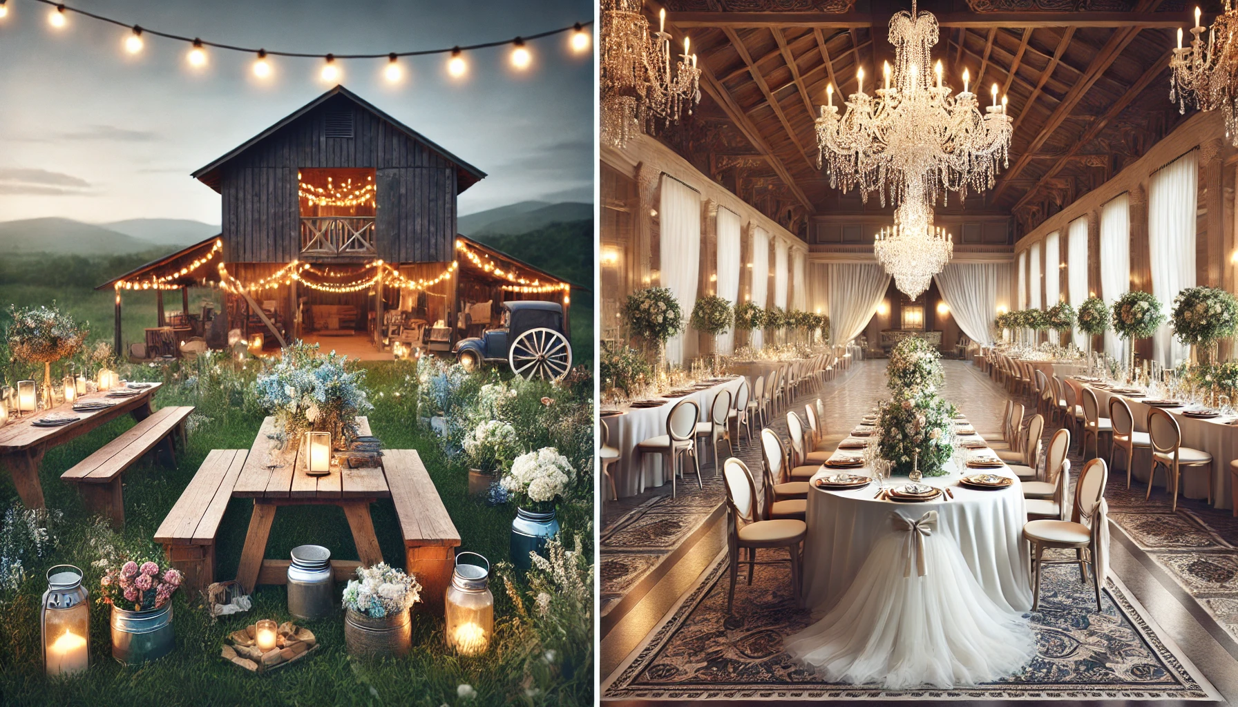 Rustic vs. Luxury Wedding Venues: Which Style Suits You?